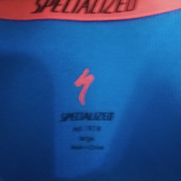 Specialized Men's Performance Cycling Jersey Full Zip Bue Back Pockets Size L - Picture 3 of 5